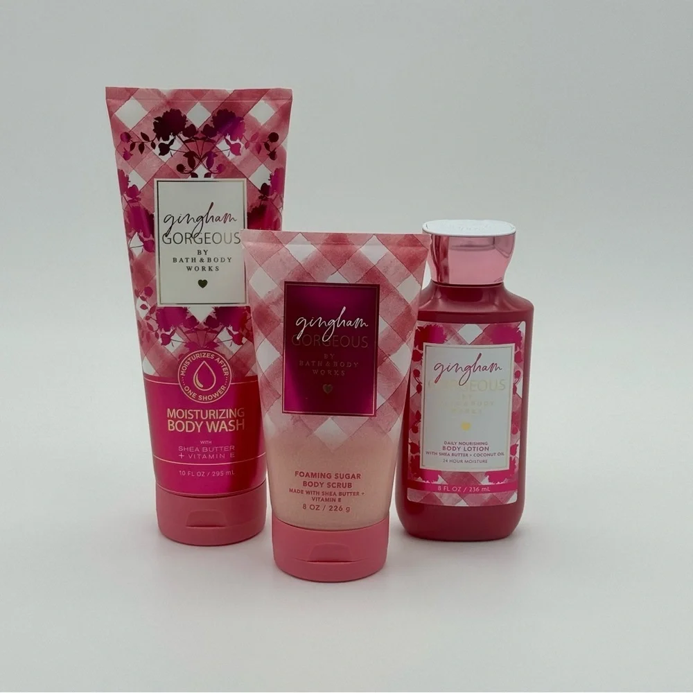 Bath & Body Works Gingham Gorgeous Body Care Holiday Gift Set NWT